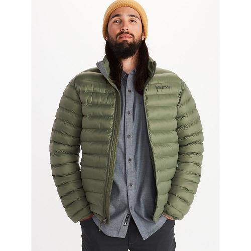 Marmot Down Jacket Green NZ - Solus Featherless Jackets Mens NZ2178634